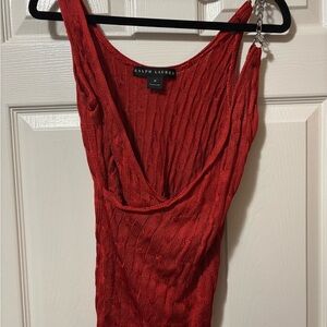 Ralph Lauren Black Label Silk Knit Top | Size M